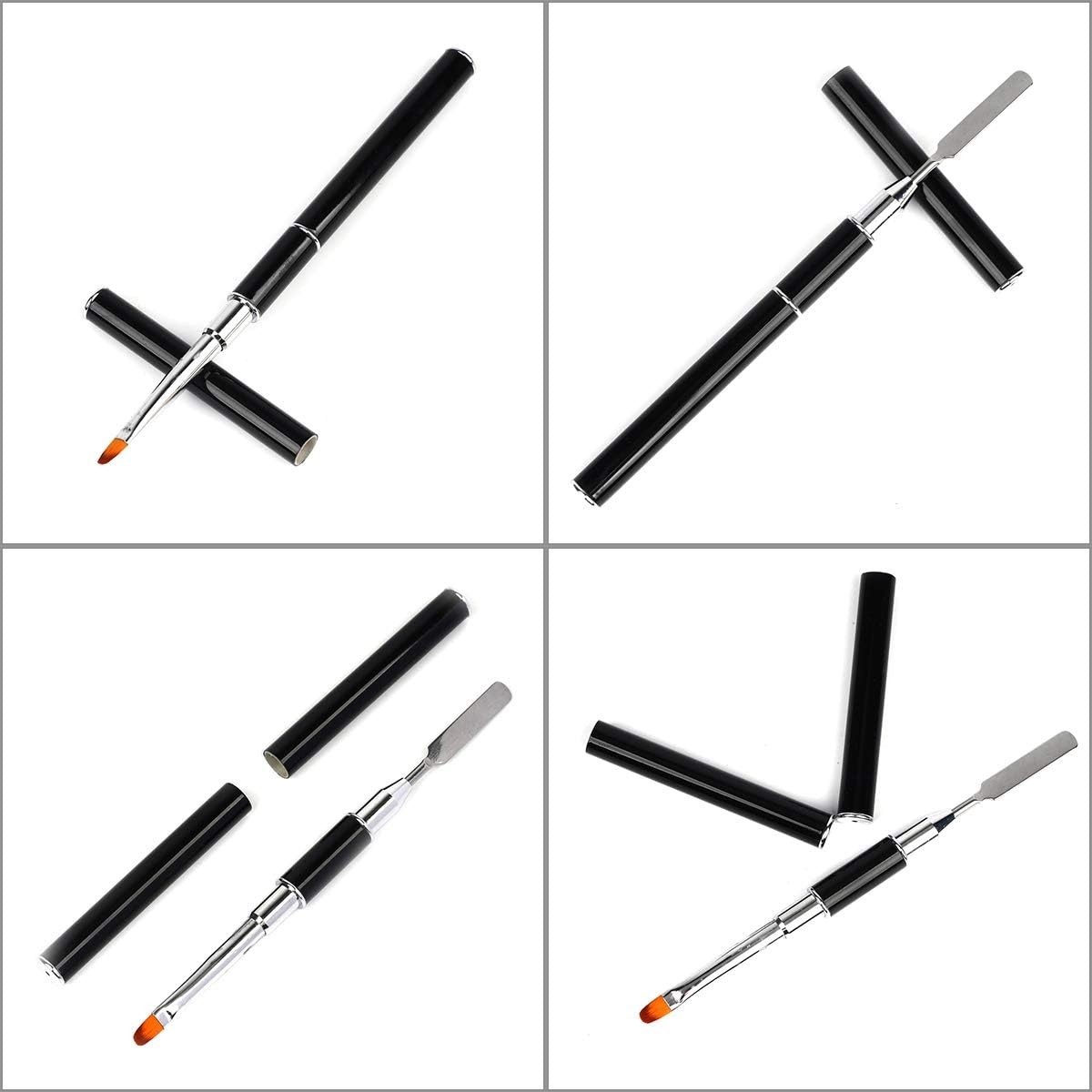 Dual-Ended Polygel Brush Picker Tool Stainless Steel for Gel Nail Extensions