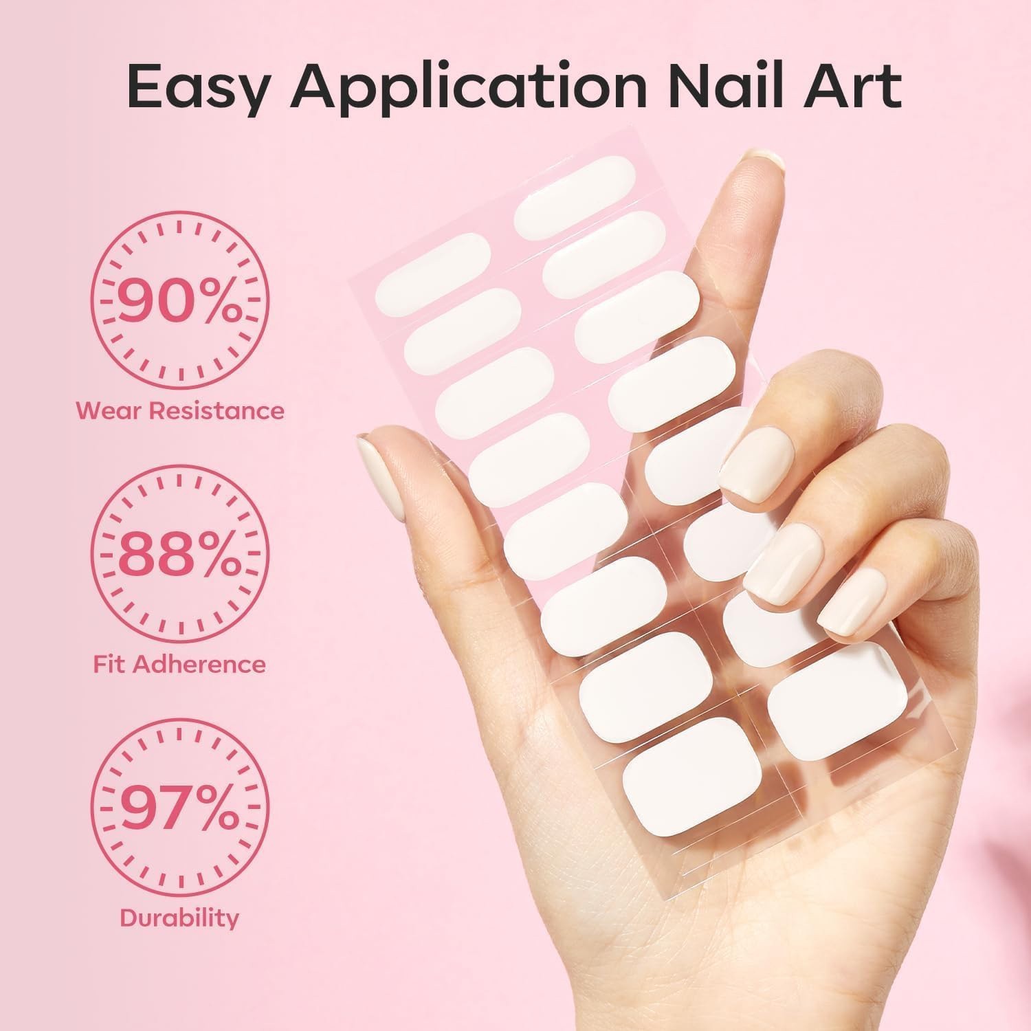 Full Size Nail Wraps Stickers Polish Look Art Self Stick Strips USA