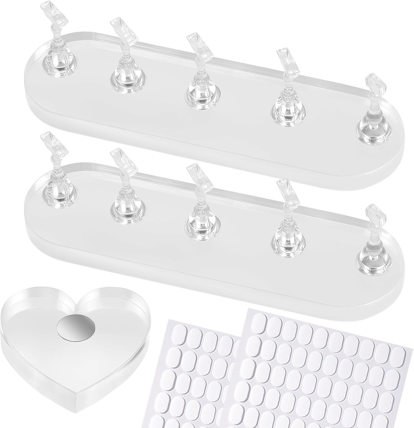 Nail Stand For Press On Acrylic Strong Magnetic Nail Holder Kit Medium Clear