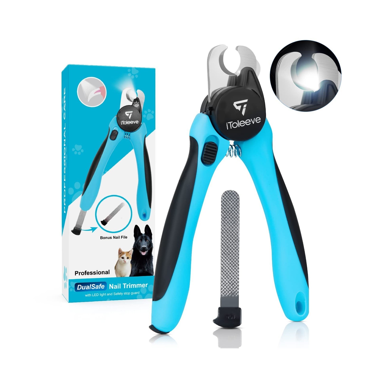 LED Dog Nail Clipper with Light, Illuminates Nails or Bloodline… Fast USA SHIP
