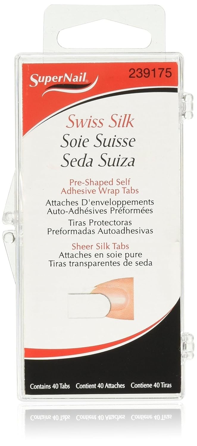 40 Count Swiss Silk Self-Adhesive Nail Tabs for Strengthened Nails – Frizz-Free