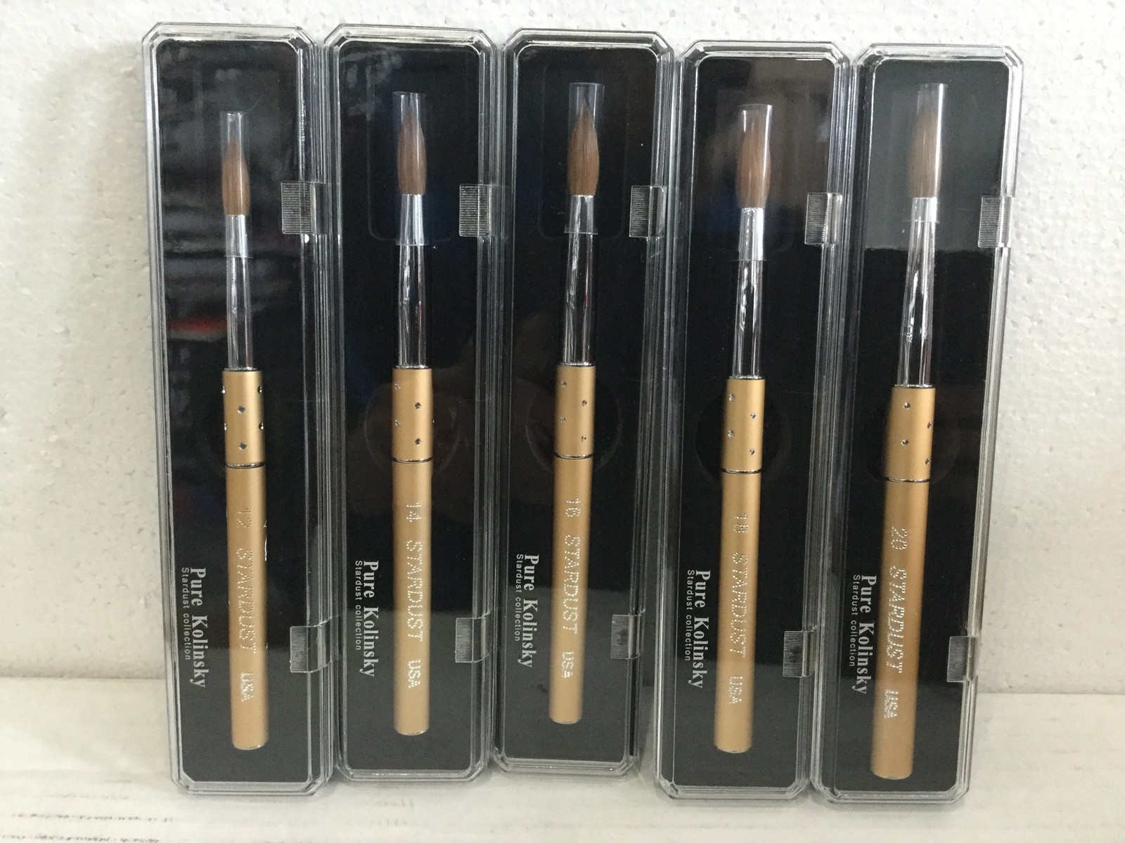 Stardust 100% real Pure Kolinsky Acrylic Nail Brush size 8 10 12 14 16 18 20 22