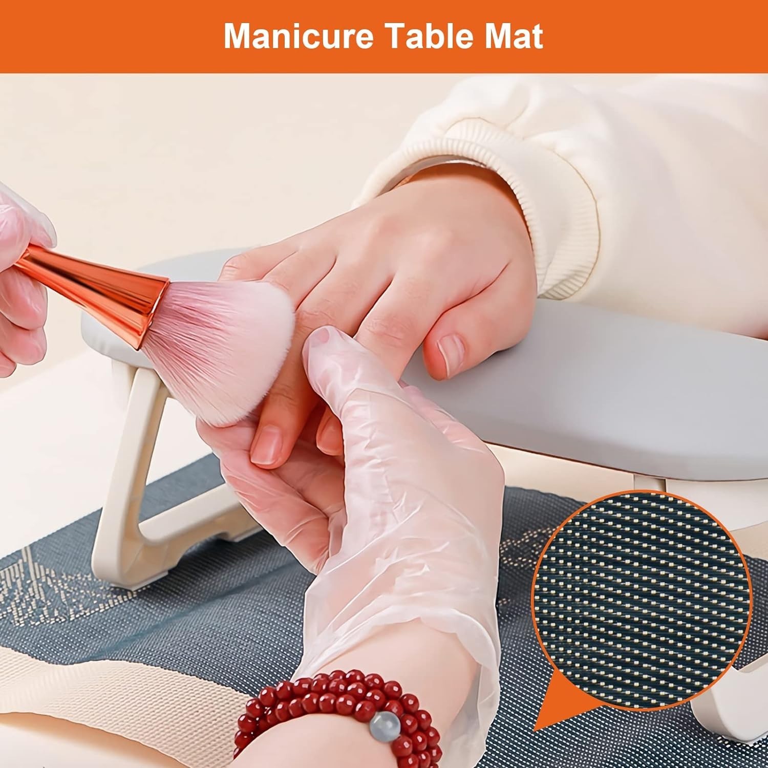 Foldable PU Leather Nail Armrest Hand Rest for Salon & Home Use.