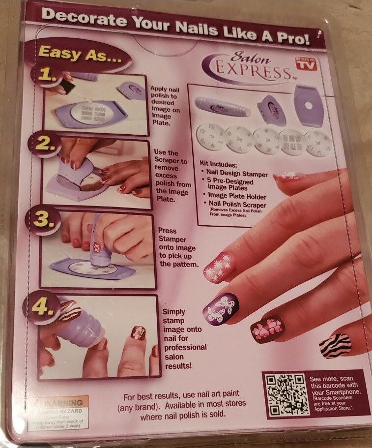 Salon Express Nail Art Stamping Kit As Seen on Tv Body Care / Beauty Care / Body