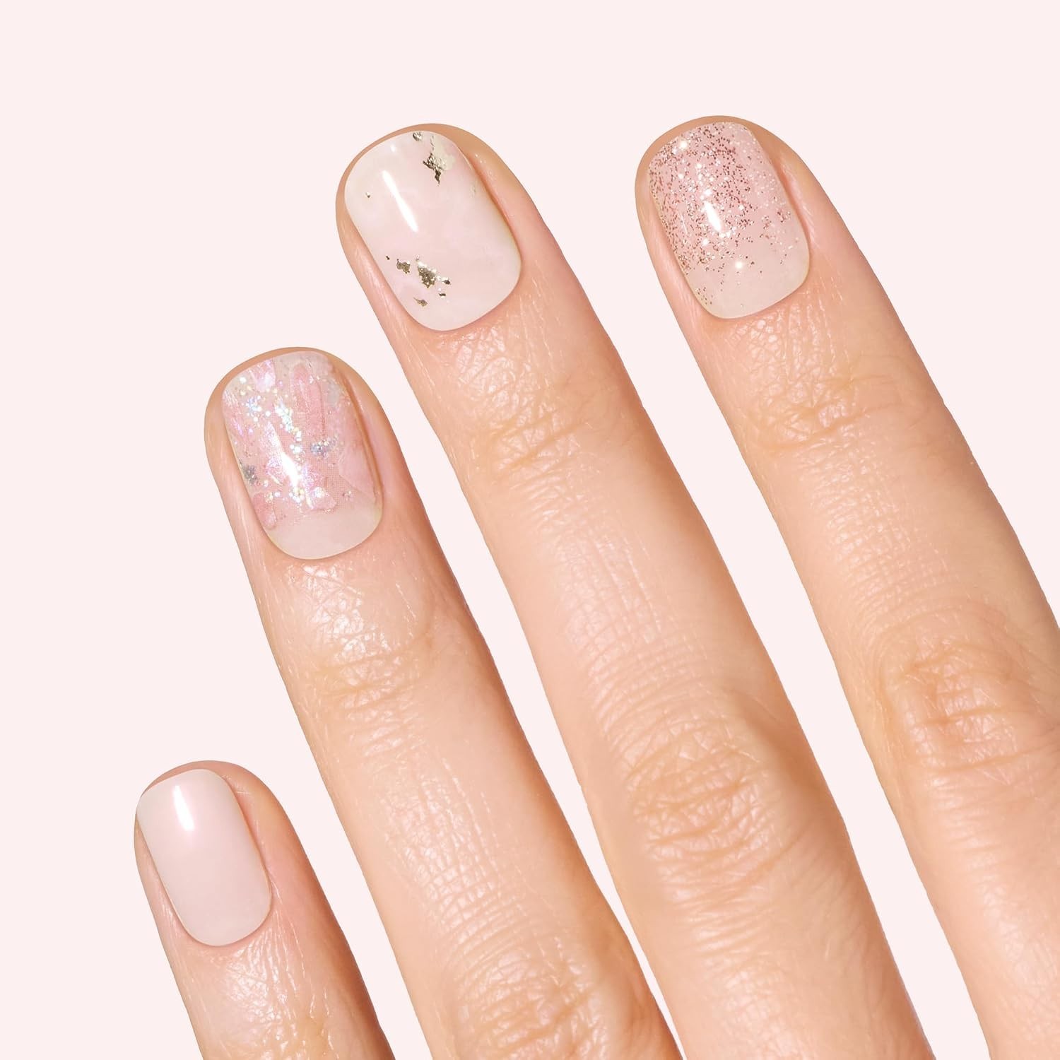 Crystal Clear Gloss Nail Strips – Easy French Nail Art, 32 Gel Wraps Included