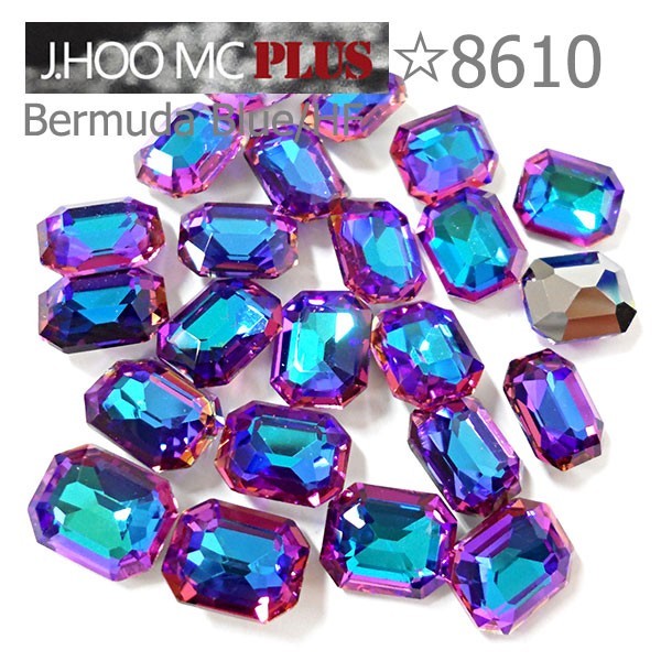 J.HOO Crystal 8610 Octagon V-Cut Fancy Rhinestones 10×8mm Nail Art (6pcs)