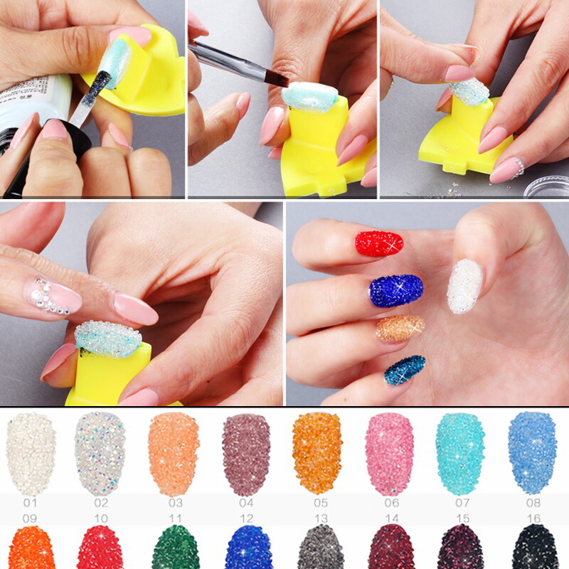 14400pcs Colours Chaton Nail Art Rhinestone Glass Tiny Mini pixie Rhinestones