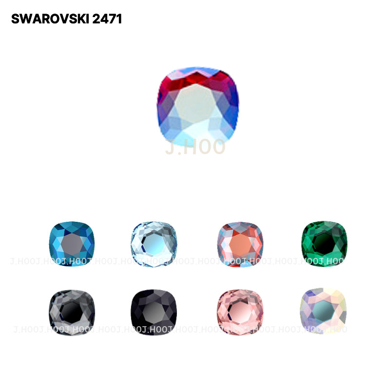 Swarovski 2471 Cushion Flat Back 10mm(4pcs)
