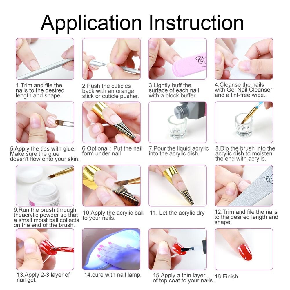 Professional Acrylic Nail Art Full Kit For Manicure