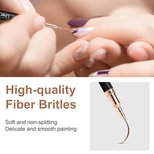 Metallic Nail Art Pens Artdone Liner Brushes 5 Pcs