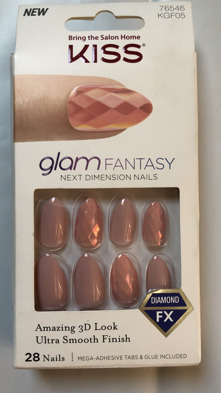 Kiss Glam Fantasy Next Dimension Nails 3D Look Manicure KGF05 Higher Love W/hlue