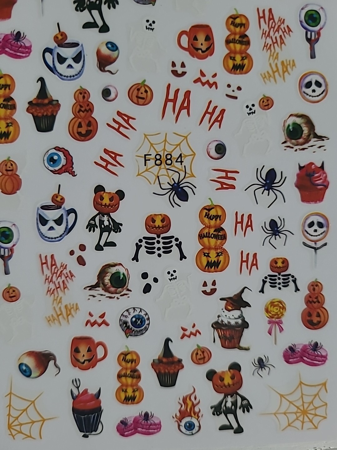 Halloween, Mickey Mouse, Nitemare before Christmas, Nail Art Stickers