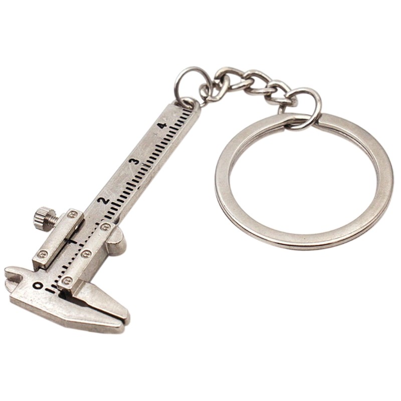 40mm Fashion Mini Vernier Caliper Keychain Zinc Alloy Miniature Vernier Caliper