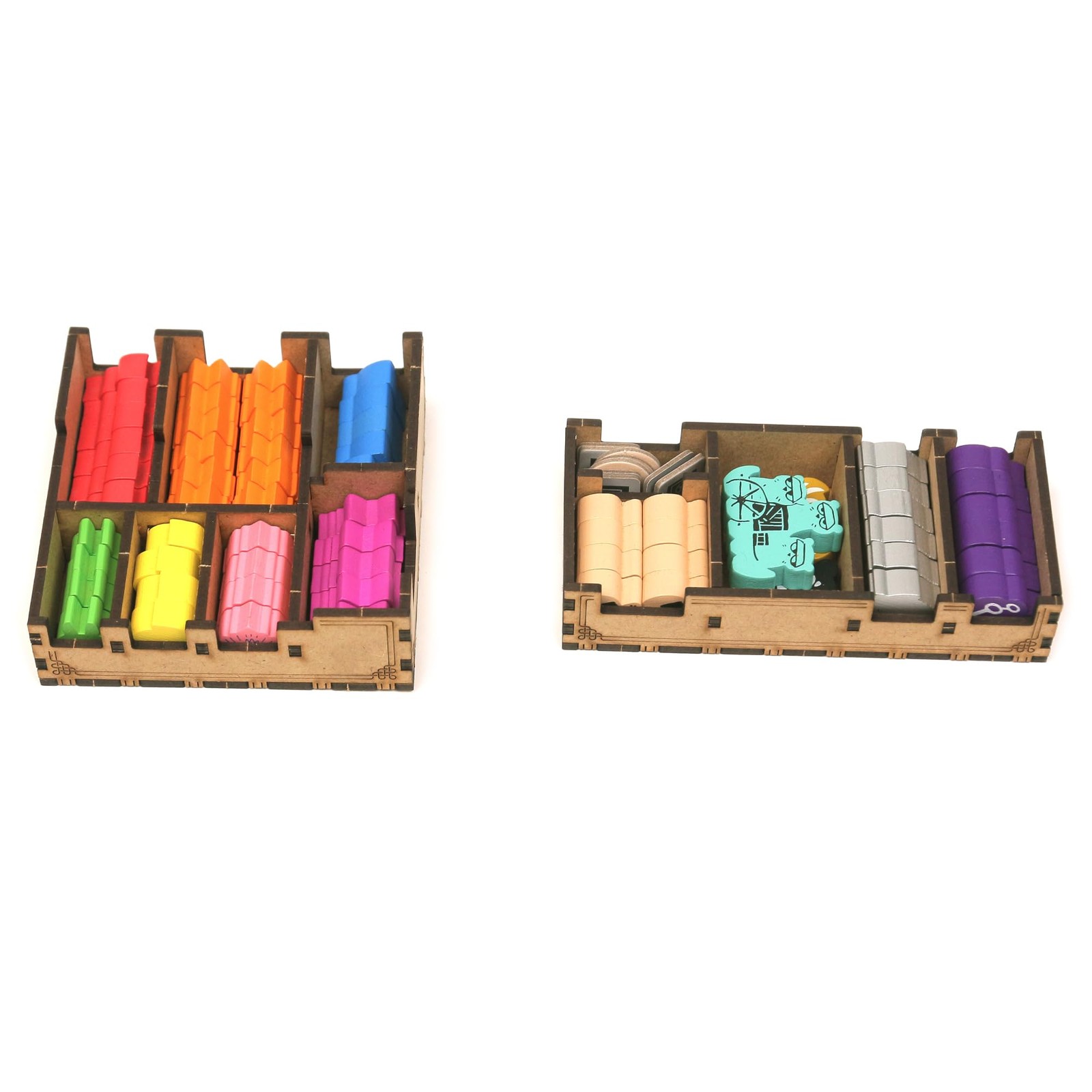 TowerRex Organizer for Root Board Game and Standard, Light Brown, Woodgrain