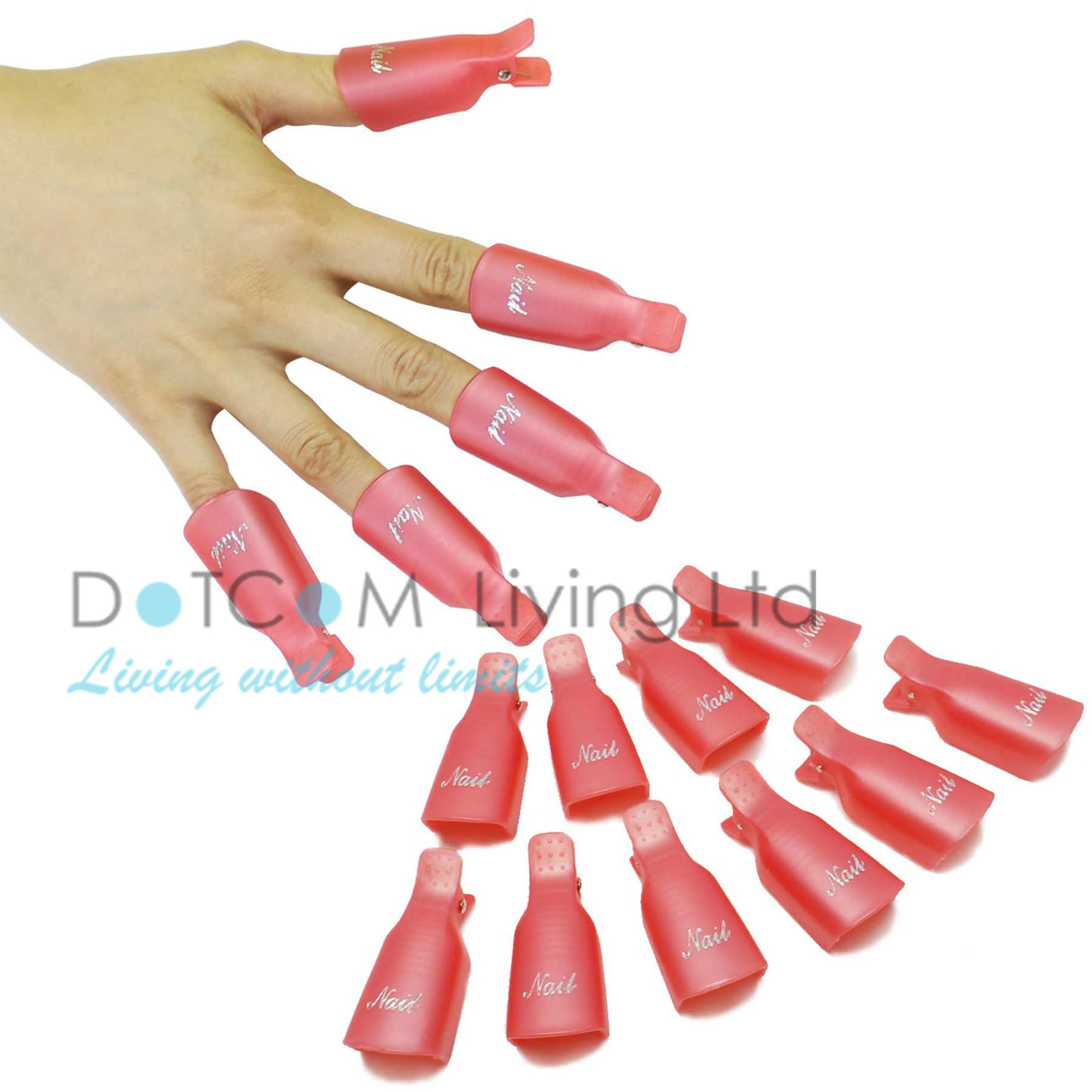 10 Wearable Soaker Wrap Cleaner Clip Cap Gel Polish Remover UV Acrylic Nail Art