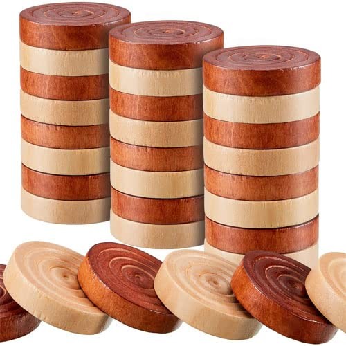 NiSotieb 2 in 1 Chess Pieces Wood 3.5 inches (L) x 1 inch (W) x 0.1 cm (H)