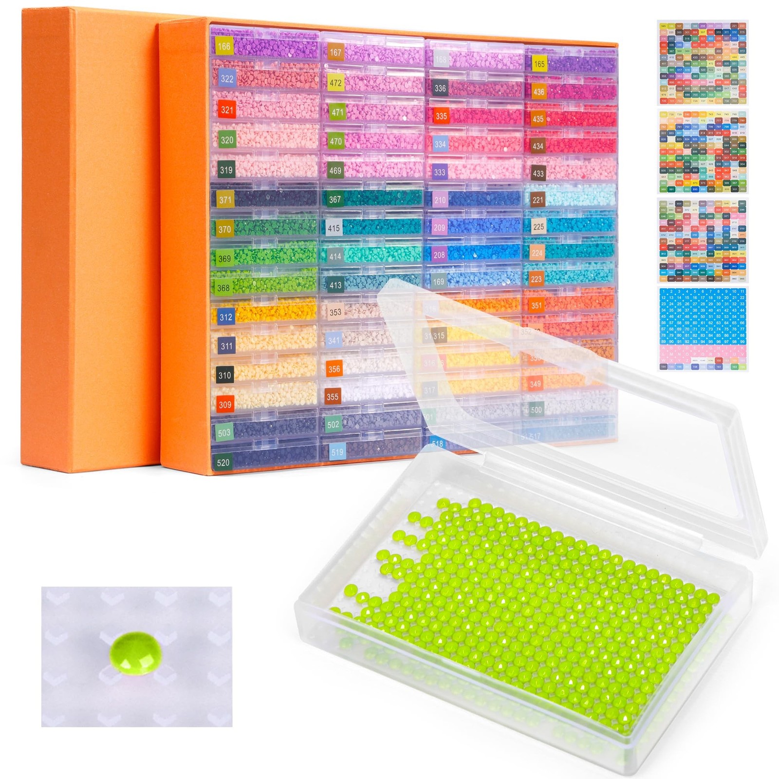 PP OPOUNT 60 PCS Diamond Art Storage Trays for Diamonds Storage & Line-Up, 2-…