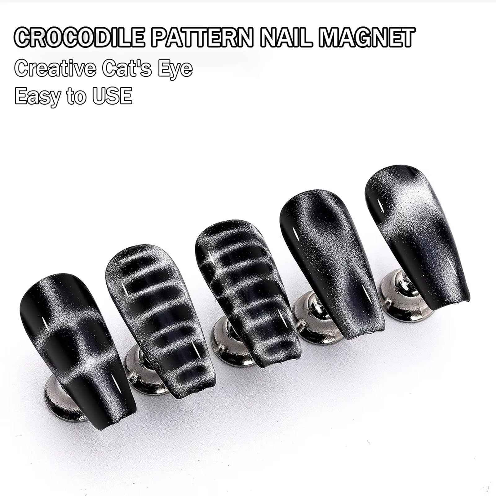 12Pcs Cat Eye Nail Magnet for Nail Art Cat Eye Gel Nail Polish Magnet Multifu…