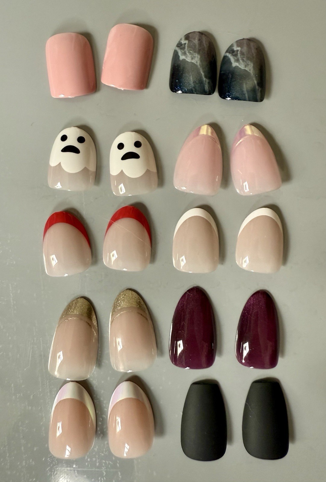 Kiss Nails Sz 0/1 13 Sets Press On Nails Various Colors