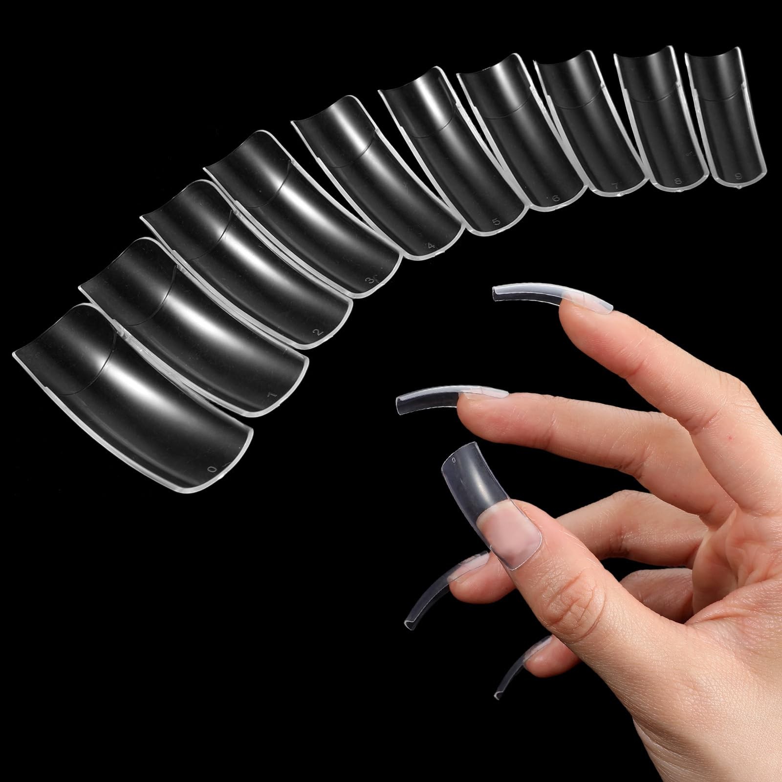 Curved Square Nail Tips Nails for Acrylic Art Nail Salon Home DIY Accessories