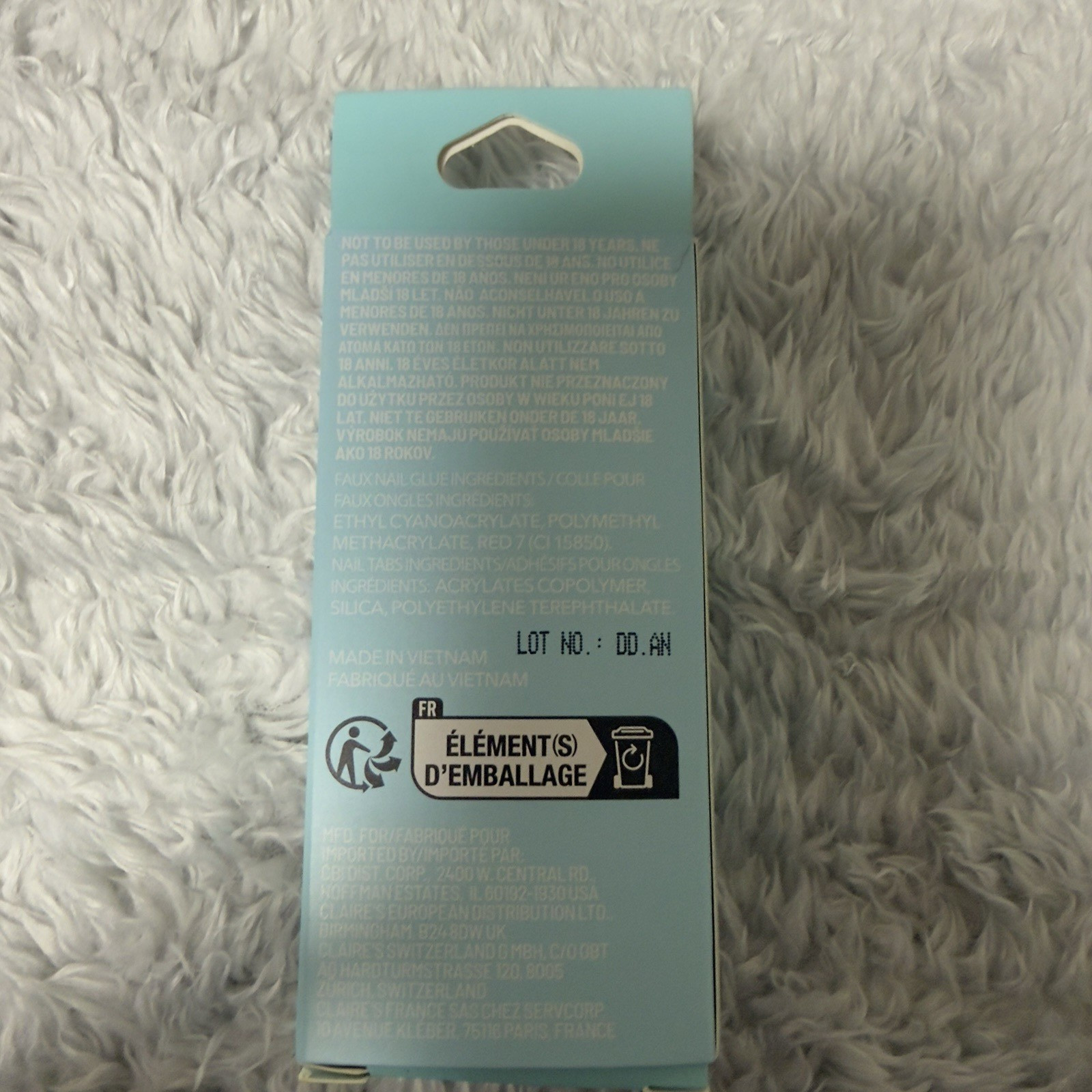 Claire’s Faux Nails 3 Packs 24 Nails per Pack Glue On