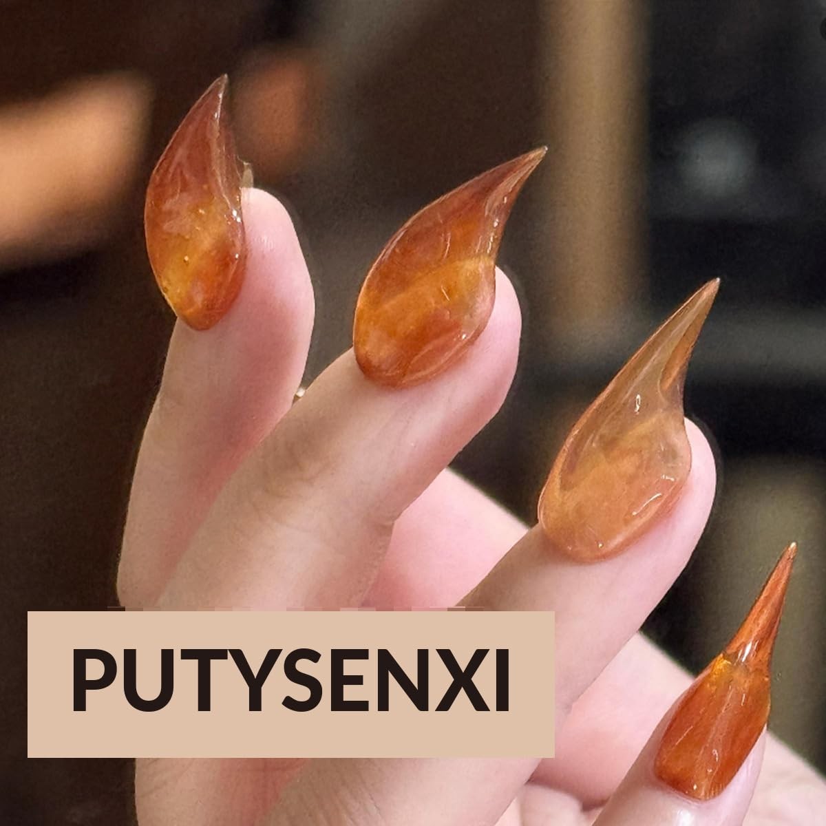 Putysenxi Short Press On Nails PN026-10 Size Small