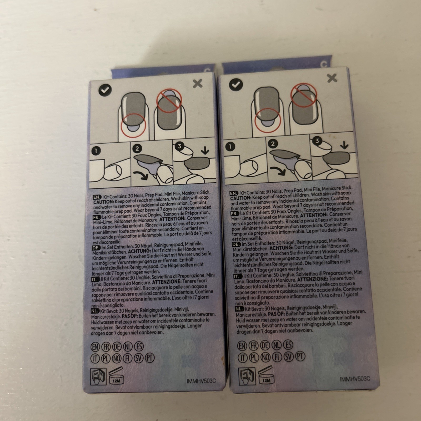 TWO PACK imPRESS Press On Nails Festive Holiday Christmas Plaid No Glue Manicure
