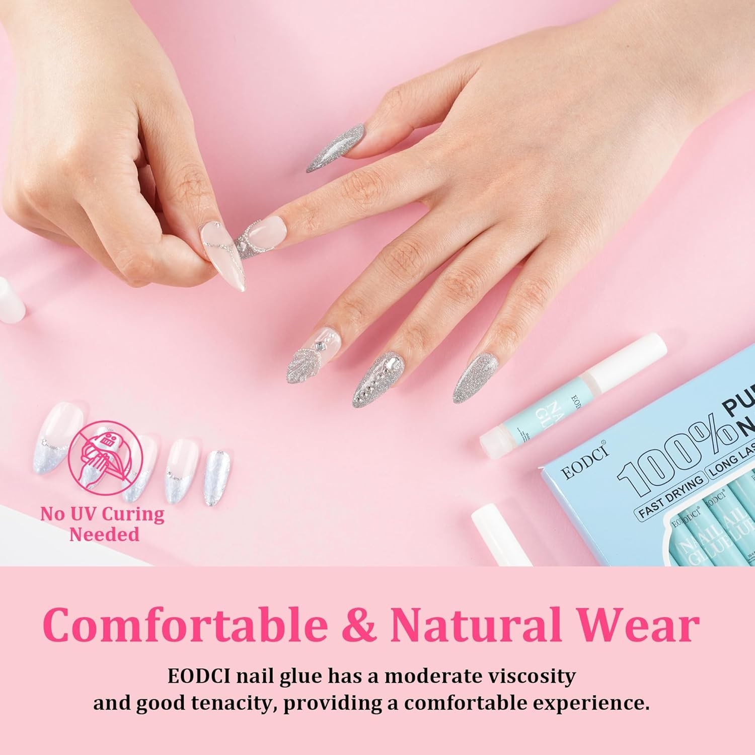 12pcs Nail Glue Super Strong for Acrylic Nails Press on Nails Professional for N