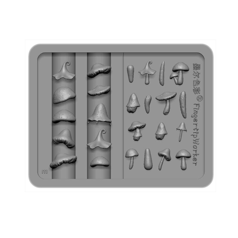 Flexible Nail Stamping Mold Mushroom Manicure Mould for Nail Art Enthusiasts