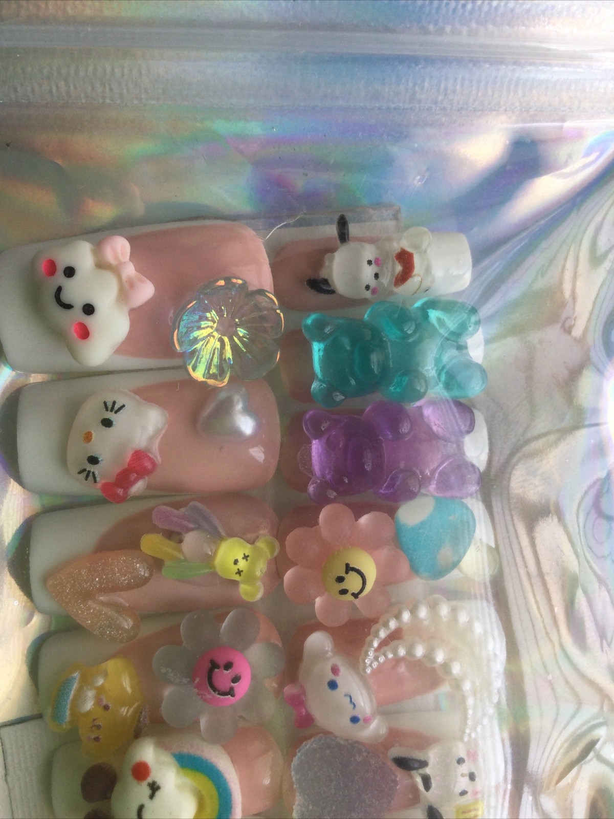 20pcs set Handmade Press On Nails, Medium Nails For Women, High Quality