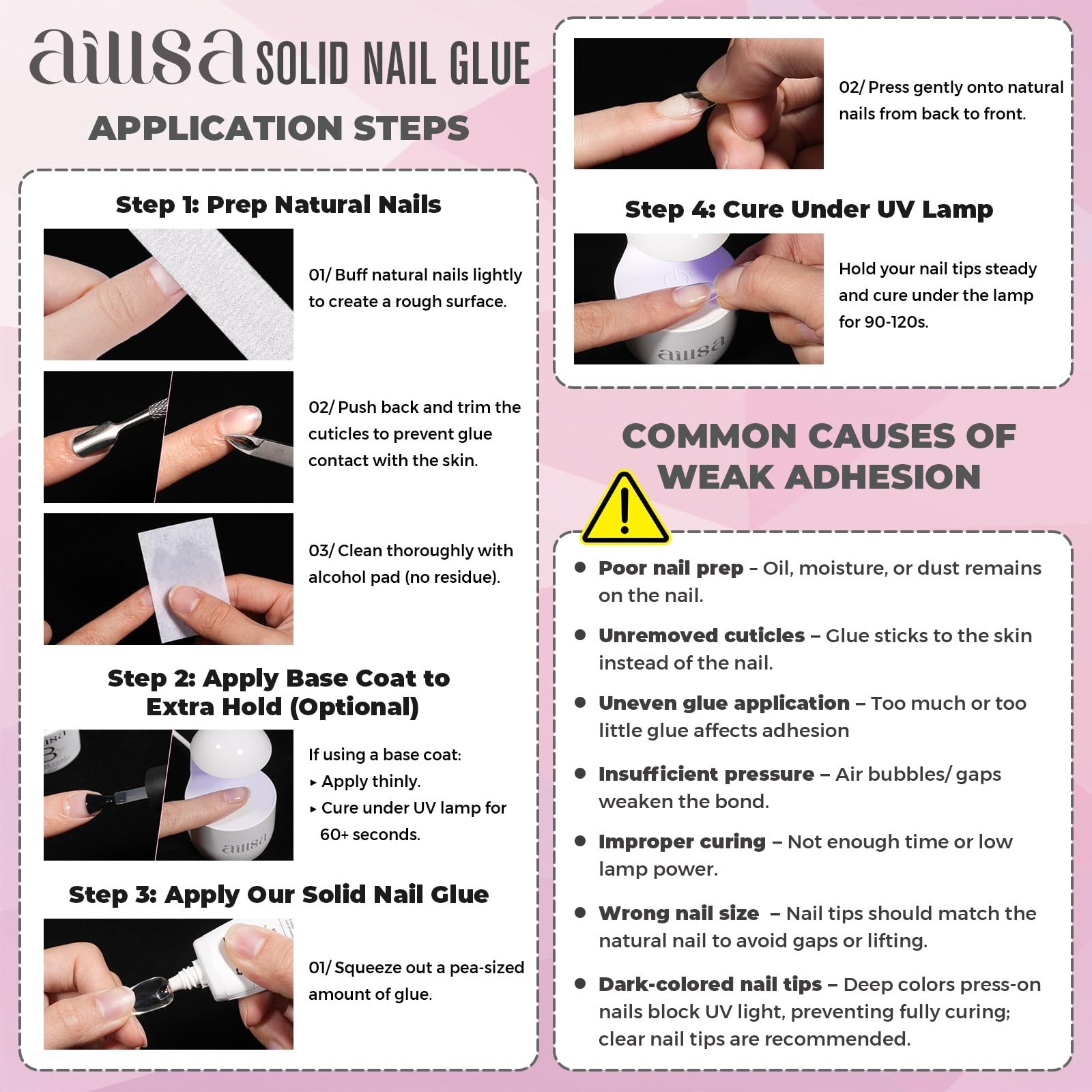 Strong Gel Nail Glue for Tips & Acrylic Nails, UV/LED Curing, Long Lasting 30g