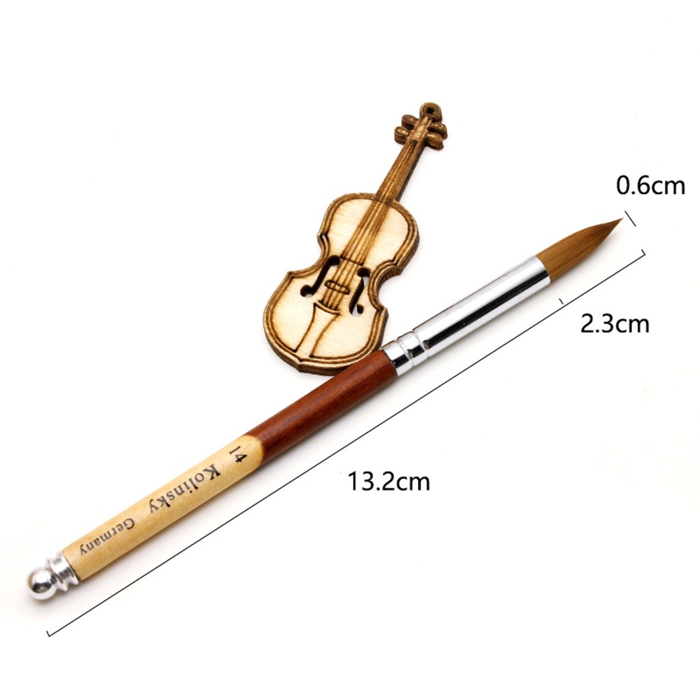 Handle Acrylic Nail Kolinsky Nylon Mix Nail Brushes Sizes 8-24 Nail Art Brush