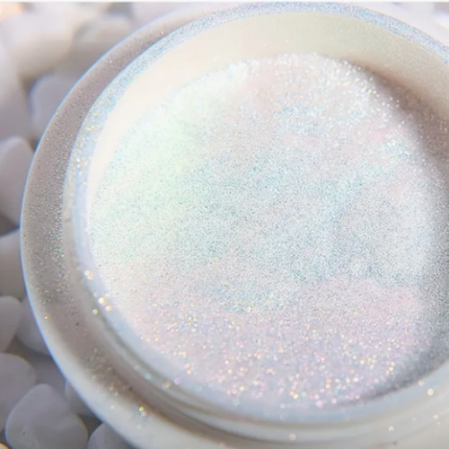 Aurora Chrome Powder Nail Glitter Mirror AB Opal Blue Iridescent Pearl Shimmer
