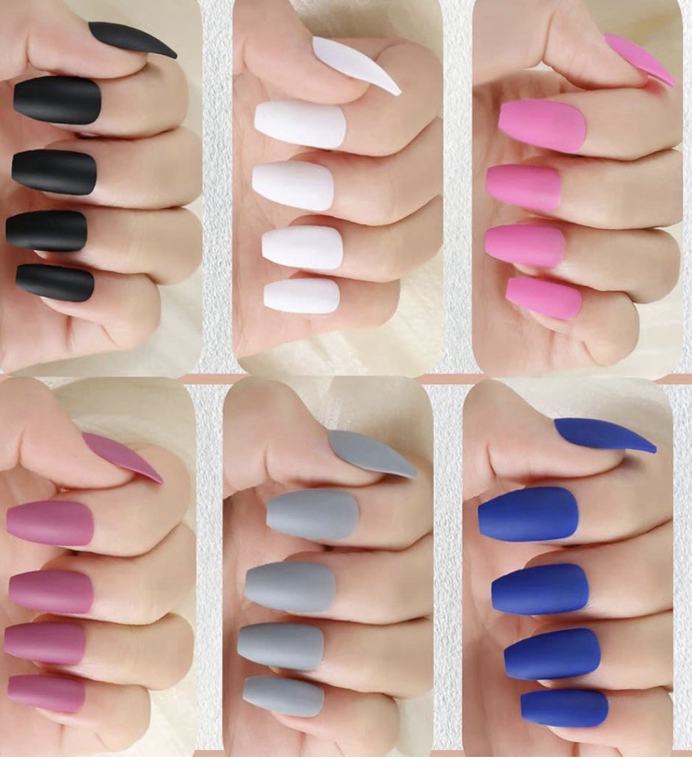 Lot 3-Almond Fake Gel Nail Tips 120ct Almond Press on Nail Medium Stocking Stuff
