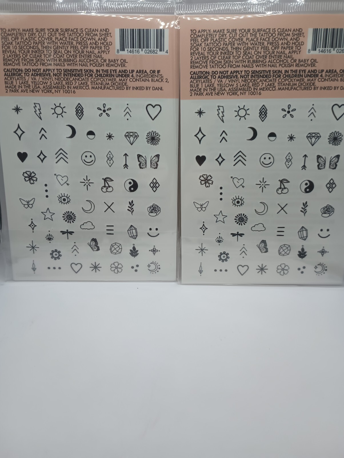 Inked By Dani Temporary Nail Art Tattoos for skin & nails 95 temporary tattoo