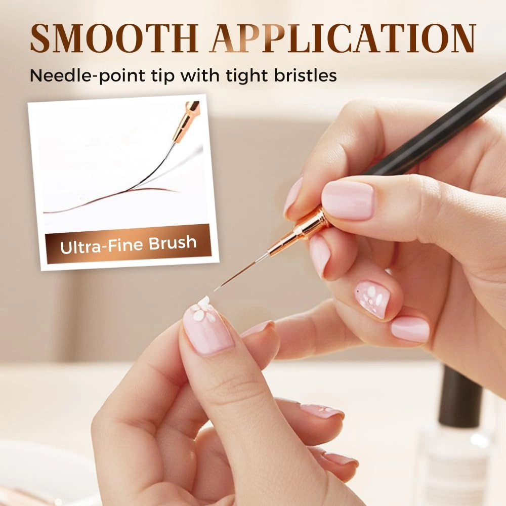 5pcs Nail Painting Pens Drawing Nail Art Liner Pens Brushes Set Tool Thin Long