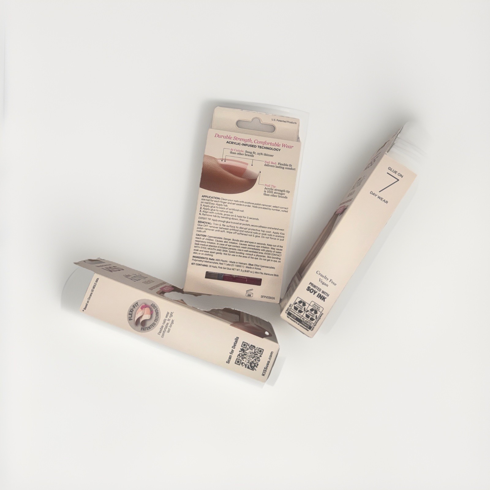 Kiss Salon Acrylic French Nude Natural Nails KANP01 Petite 67942 (1 Pack)
