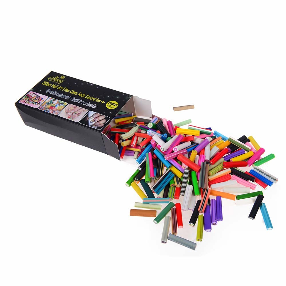 SHANY Nail Art Manicure Fimo Canes with Free Cutter – 200pcs