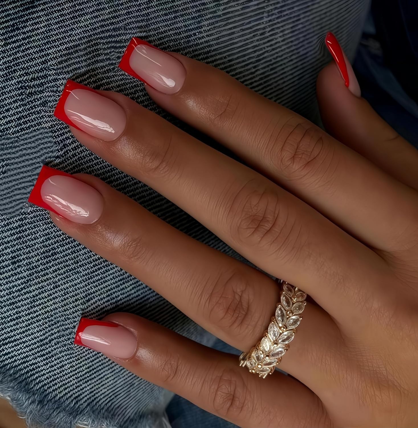 Natural Thick Extra Short French Tip Nails – 30 Pcs for Effortless Elegance