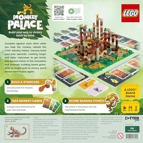 Dotted Games Monkey Palace: A Lego 10.55 x x 0.1 inches, Multicolor
