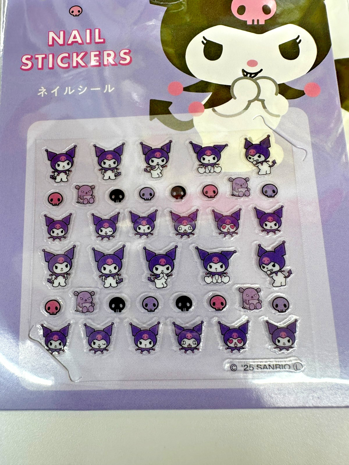 Sanrio Kuromi My Melody 3D Epoxy Nail Stickers Set 2 Kawaii Japan