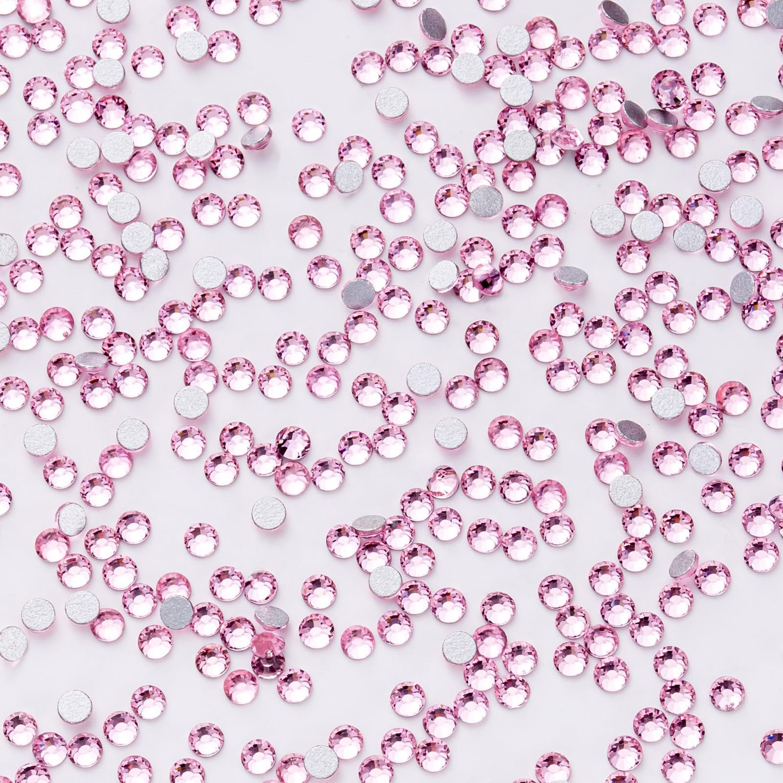 1440Pcs Light Pink Crystal Rhinestones,Glass Flatback Rhinestones Gemstones S…