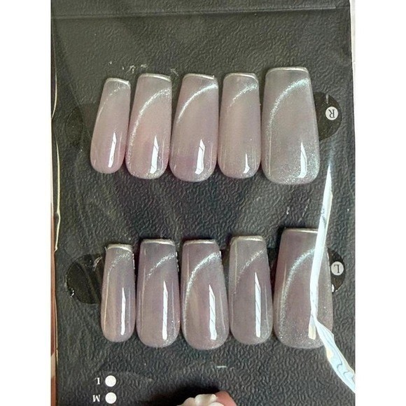 2 SETS OF Fairy grunge handmade acrylic catseye rhinestone nails set small NEW
