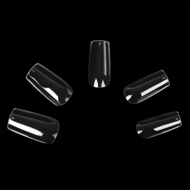 XL XXL Long Square False Nails Salon Full Cover Fake Nail Art Tips Extention DIY