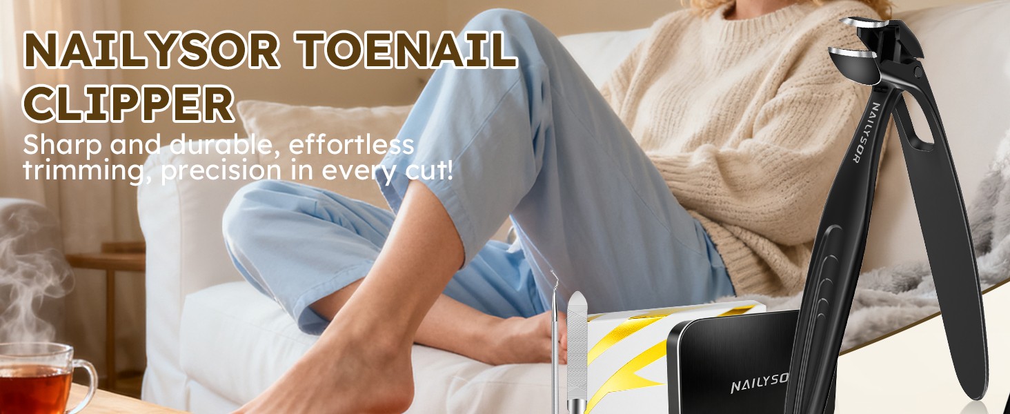 Upgrade Extended Toenail Clippers for Thick Toenails, Long Handled Nail