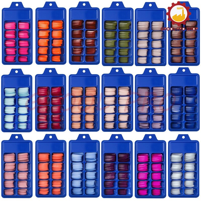240/100PCS Full Cover Long Coffin Fake Nails Art Manicure False Nail Tips Matte