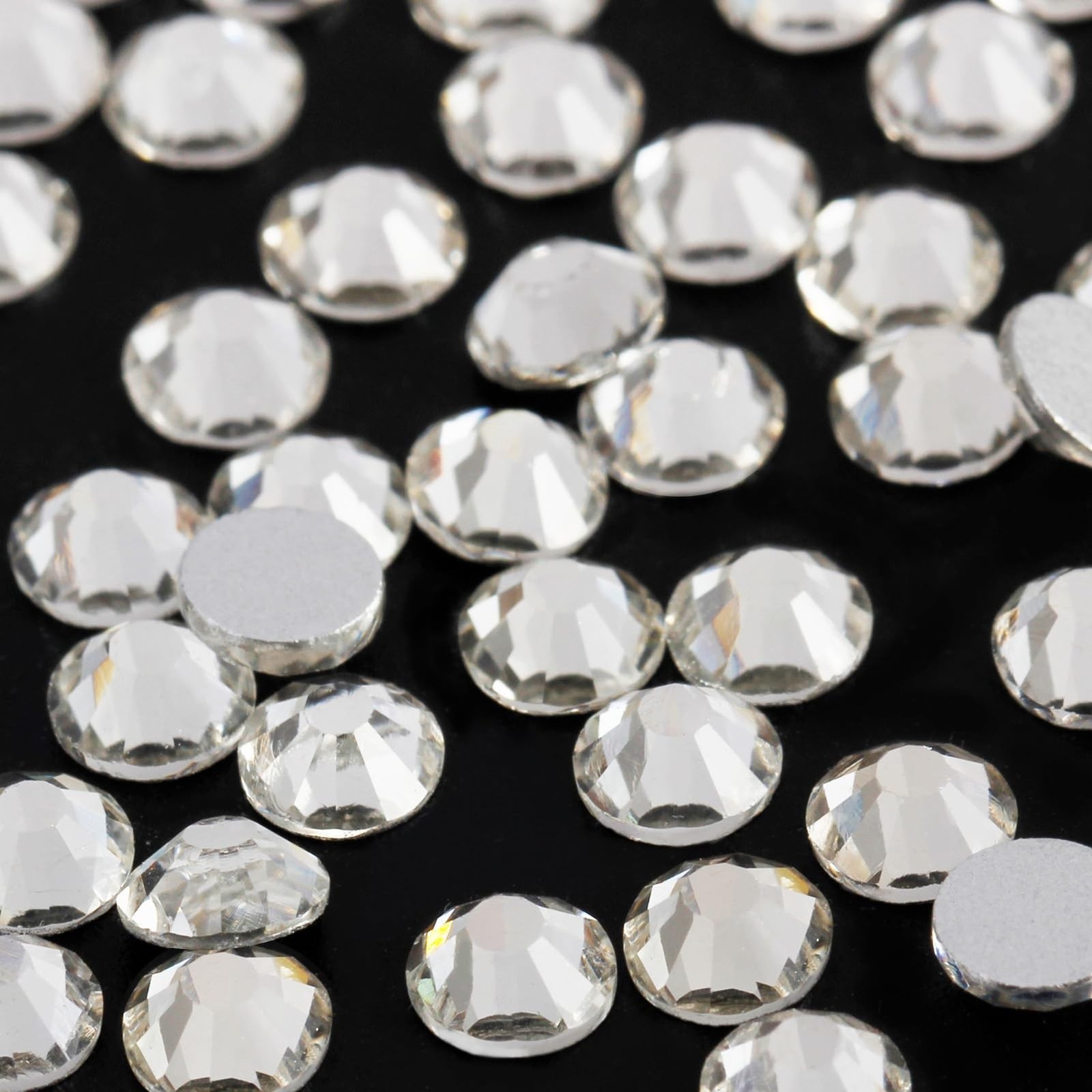 2000PCS SS20 Flatback Rhinestones | 12-Facet Diamond-Cut Glass Gems for Nail …