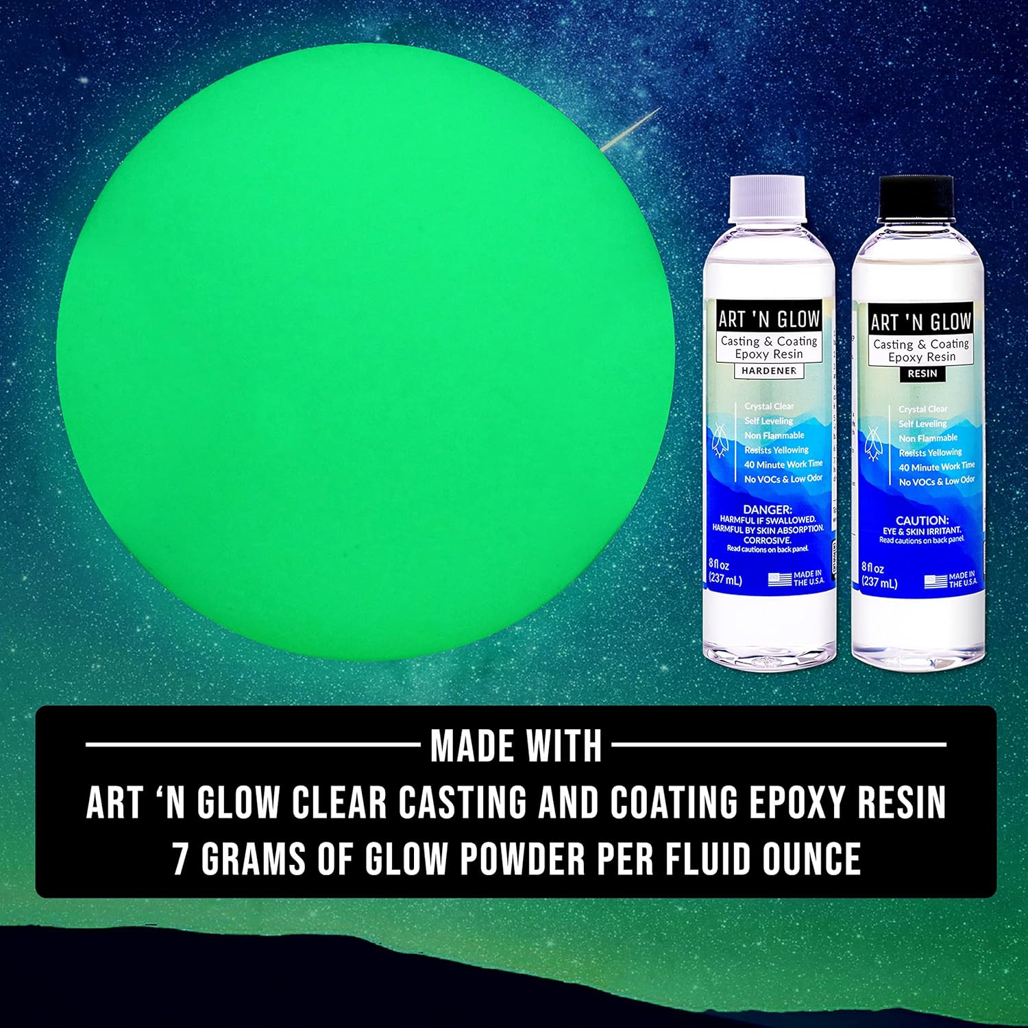 Glow in the Dark Pigment Powder – Neutral and Fluorescent Color for Art Painting