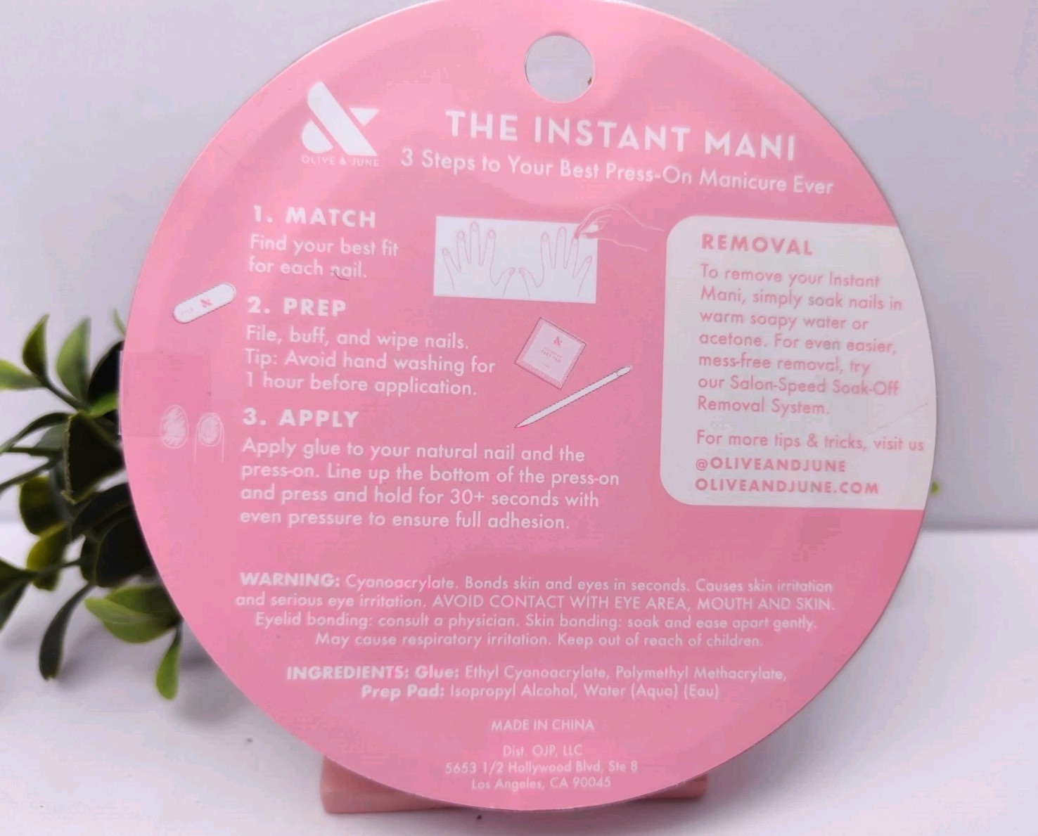 Olive & June Instant Mani Press On Nails Lavender Iridescent Stars- NEW