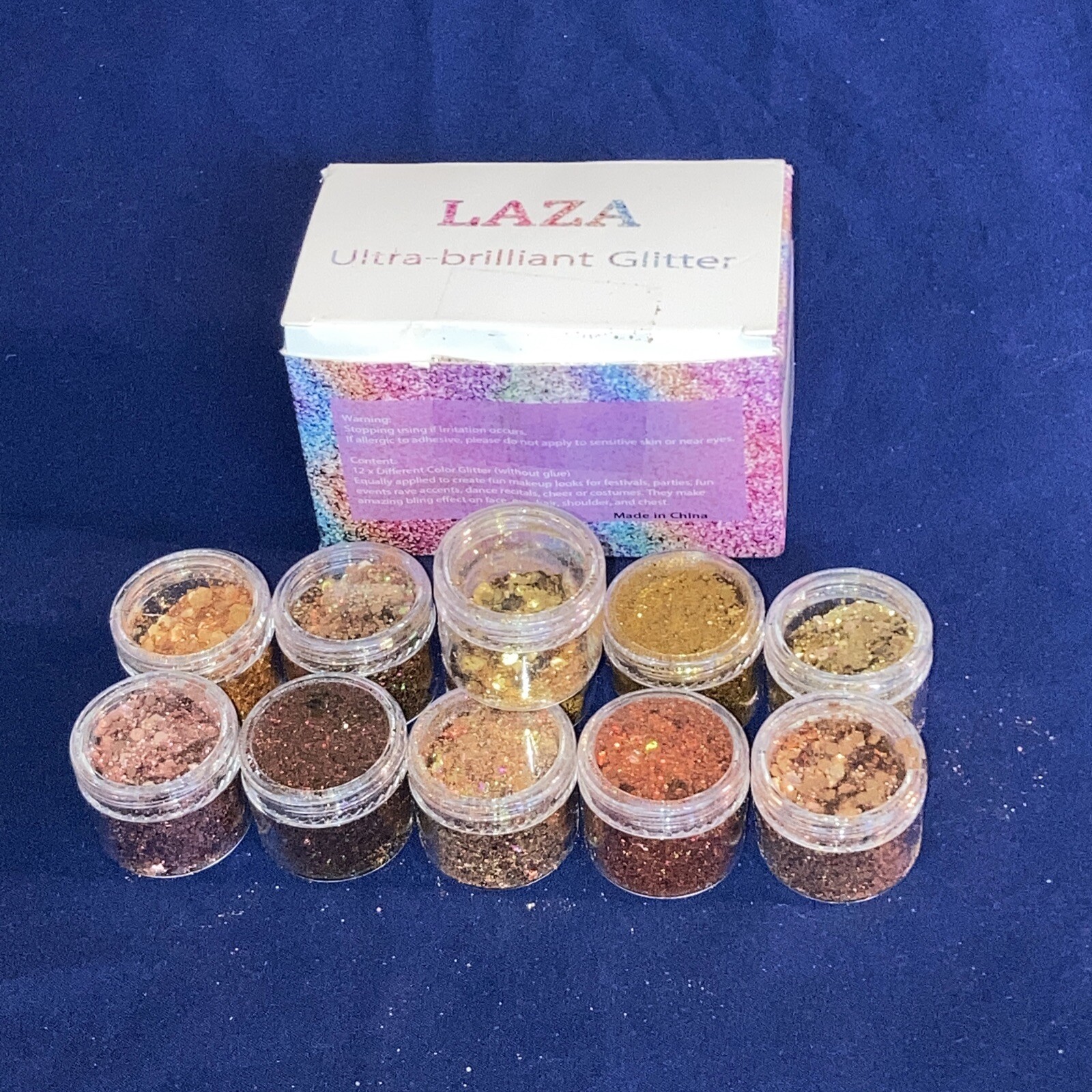 LAZA Art & Nail Glitter, 11 Ultra brilliant Diffrent Colors Art Glitter.